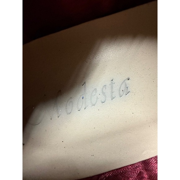 Modesto Red Glitter Oxford Shoes Size 8 – Sparkly Lace-Up Flats Lace Up - Picture 3 of 7